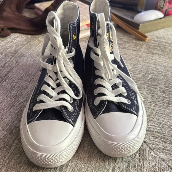 Darc Sport Wolves High Top Sneakers Navy/Tan Men's Size 6.5 Women 8.5 - Picture 5 of 5